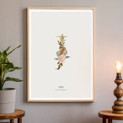 Birth Poster, Floral Letter - Made of Sundays