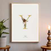 Birth Poster, Floral Letter - Made of Sundays