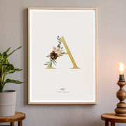 Birth Poster, Floral Letter - Made of Sundays