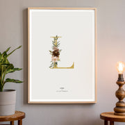 Birth Poster, Floral Letter - Made of Sundays