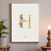Birth Poster, Floral Letter - Made of Sundays
