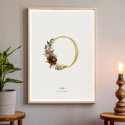 Birth Poster, Floral Letter - Made of Sundays
