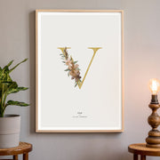 Birth Poster, Floral Letter - Made of Sundays