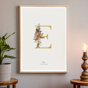 Birth Poster, Floral Letter - Made of Sundays