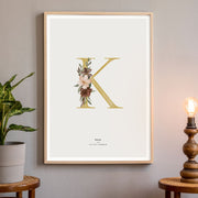 Birth Poster, Floral Letter - Made of Sundays