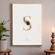 Birth Poster, Floral Letter - Made of Sundays