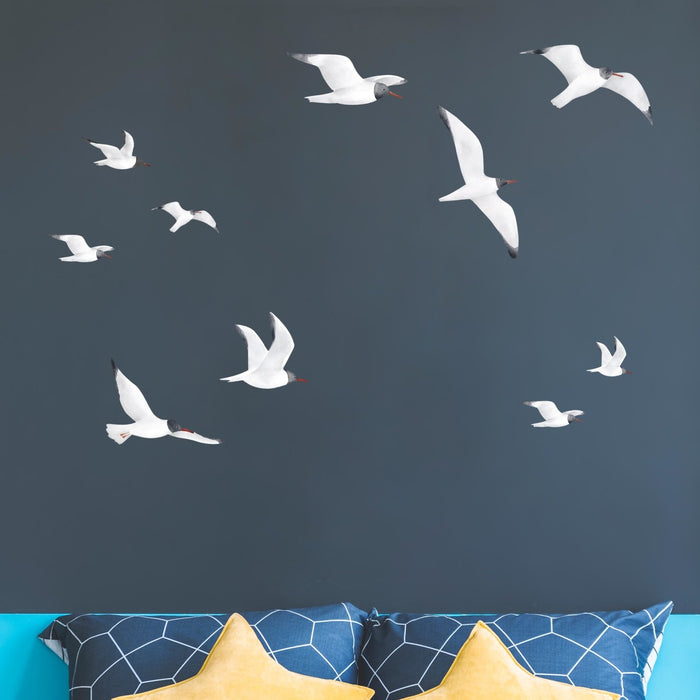 Black-Headed Seagulls Bird Wall Stickers - Made of Sundays