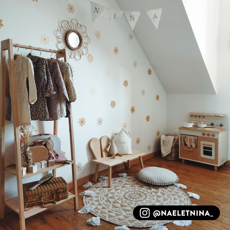 Boho Daisy flowers Wall Stickers - Made of Sundays