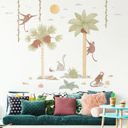 Boho Jungle Oasis Monkeys Wall Stickers - Made of Sundays