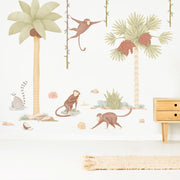 Boho Jungle Oasis Monkeys Wall Stickers - Made of Sundays