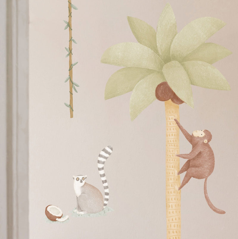 Boho Jungle Oasis Monkeys Wall Stickers - Made of Sundays