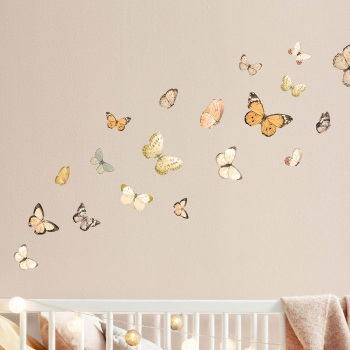 Vintage style Watercolour Butterflies wall stickers, eco-friendly wall  decals — Made of Sundays