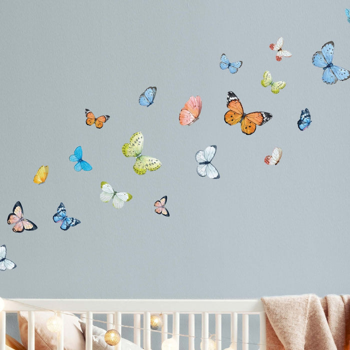 Vintage style Watercolour Butterflies wall stickers, eco-friendly wall  decals — Made of Sundays