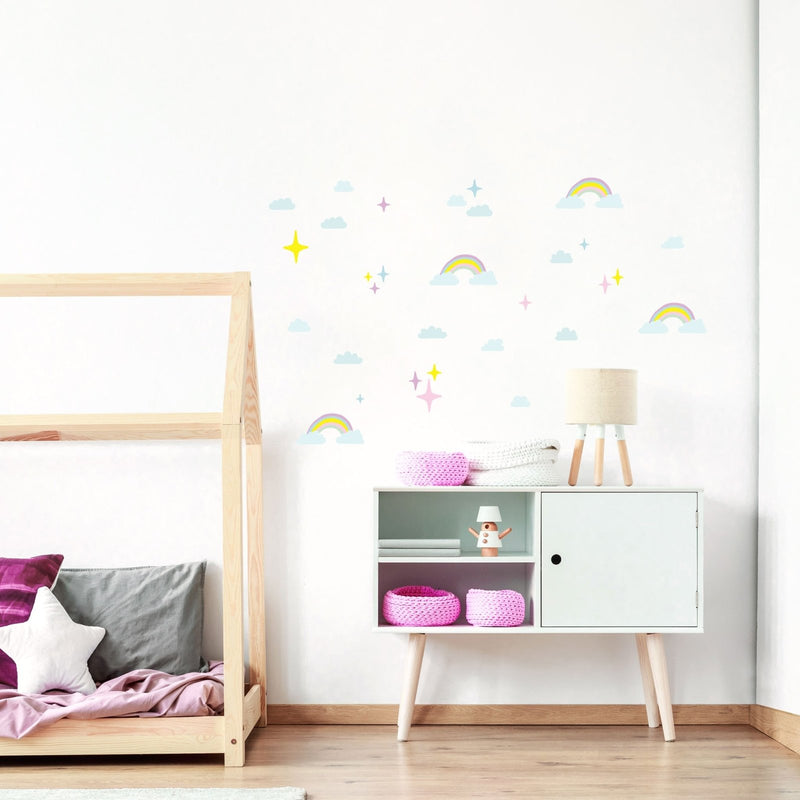 Cake stars & rainbows Wall Stickers, wall decals by Made of Sundays