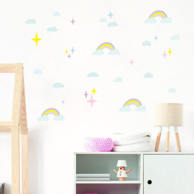 Cake stars & rainbows Wall Stickers, wall decals by Made of Sundays