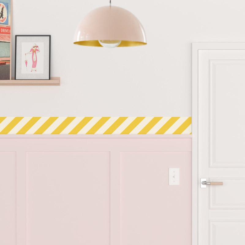 Candy Stripe Wallpaper Border - Peel & Stick Wallpapers by Made of Sundays