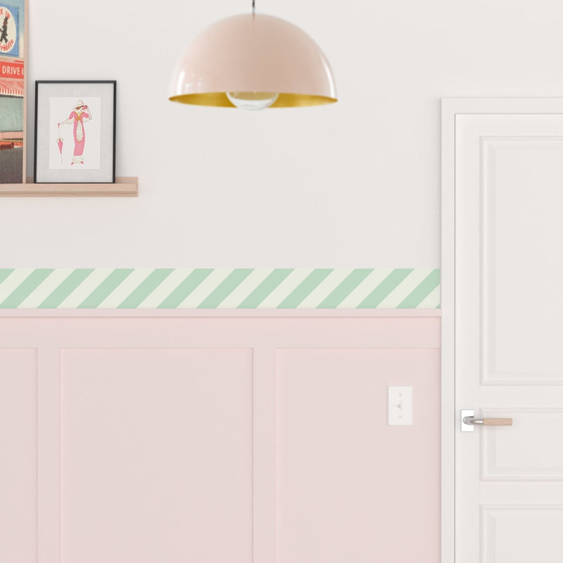 Candy Stripe Wallpaper Border - Peel & Stick Wallpapers by Made of Sundays