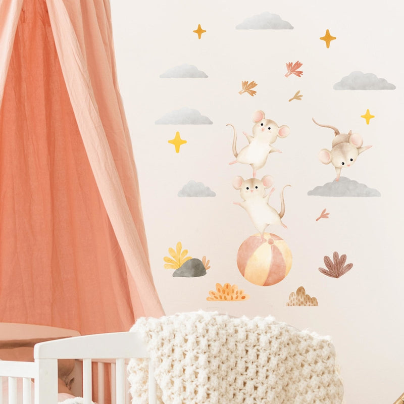 Adesivi Murali Topolini da Circo