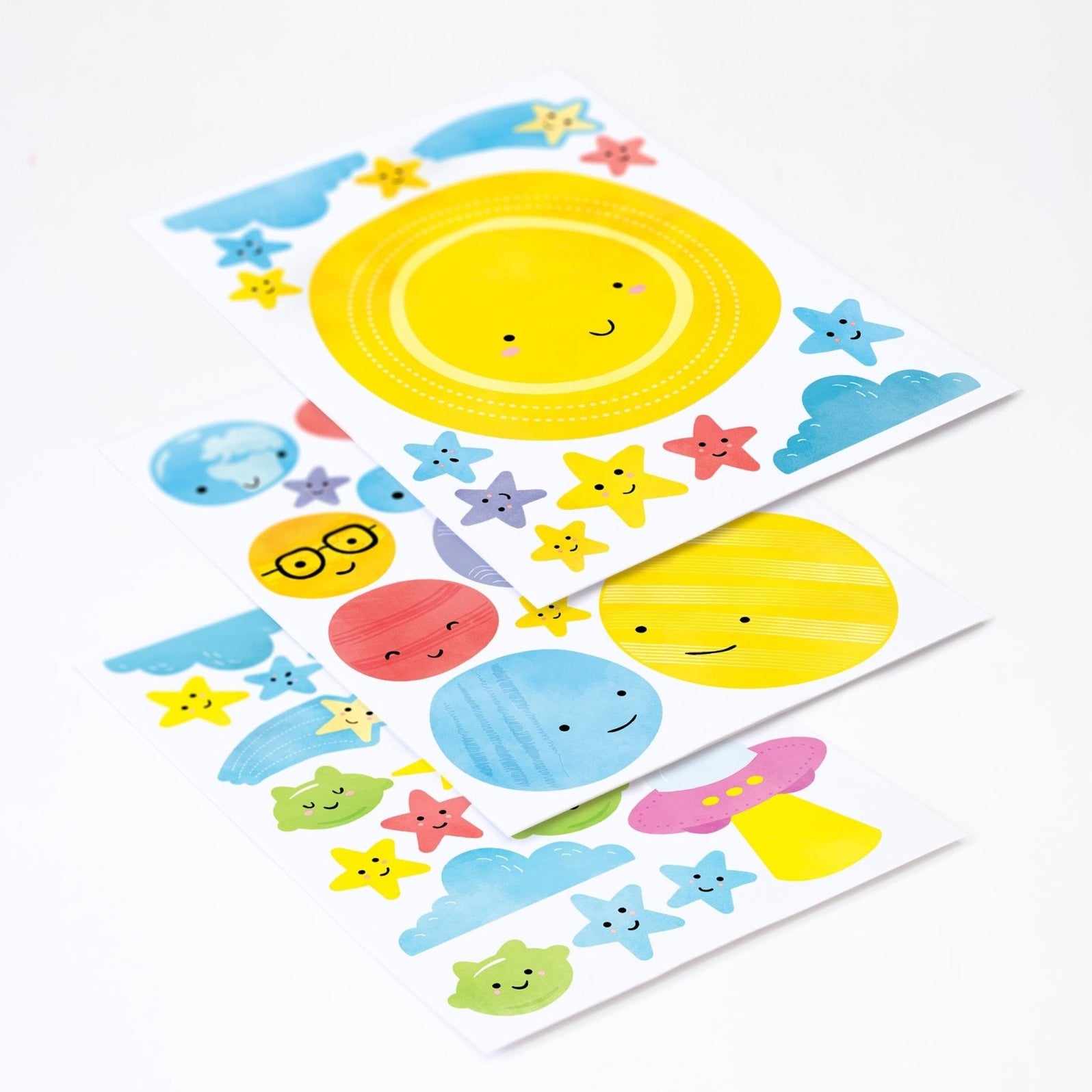 Colorful Solar System Wall Stickers, plastic-free and easy to use ...