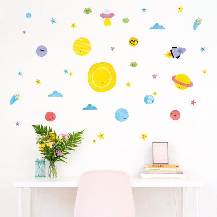 Adesivi murali colorati del sistema solare