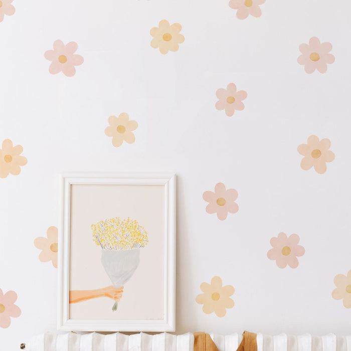 Colorful Daisy flowers Wall Stickers - Made of Sundays
