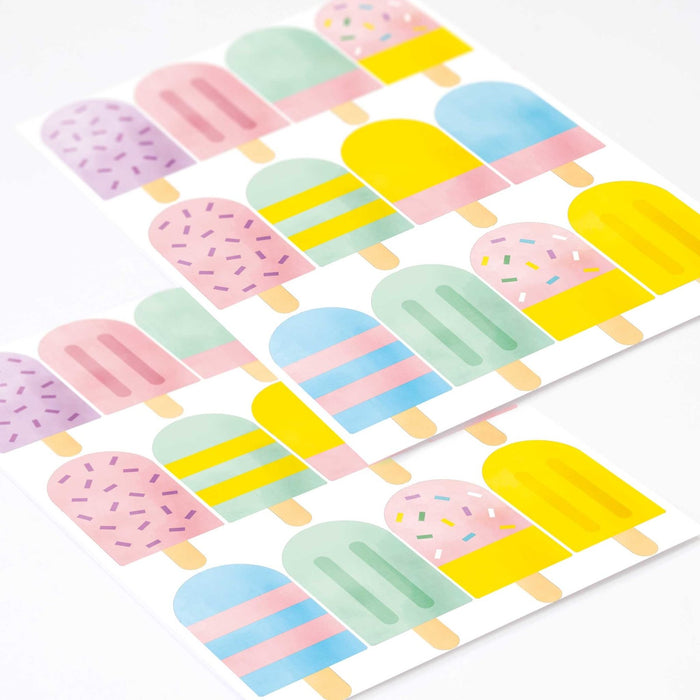 Stickers muraux colorés en forme de glaçons