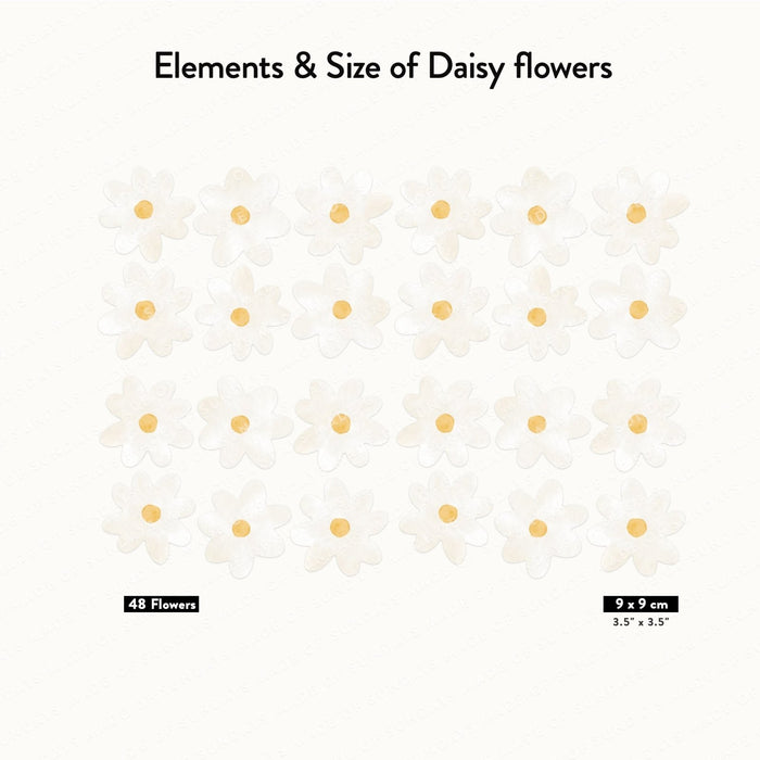 Daisy blommor Väggdekaler