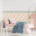 Diagonal Candy Stripes Wallpaper - Peel & Stick Wallpapers by Made of Sundays