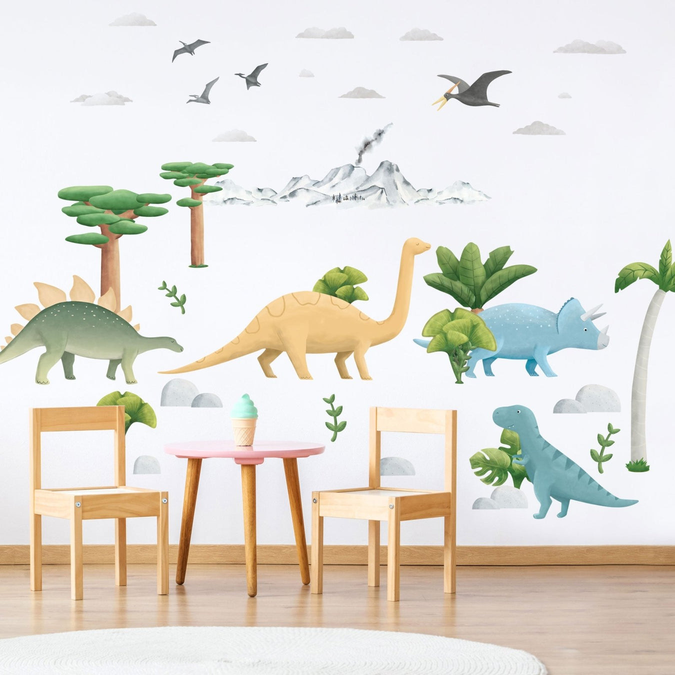 Dinosaurier-Wandaufkleber für Kinderzimmer