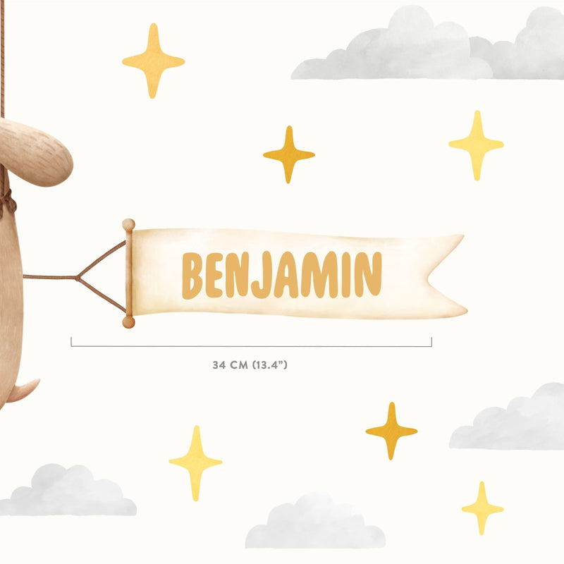 Extra Personalised Name Banner, Wall Sticker - Made of Sundays