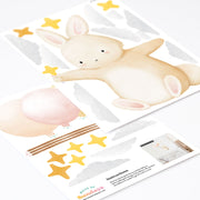 Floating Bunny Wall Sticker - Made of Sundays