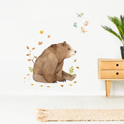 Forest Friends Brown Bear Wall Sticker, wall decals by Made of Sundays