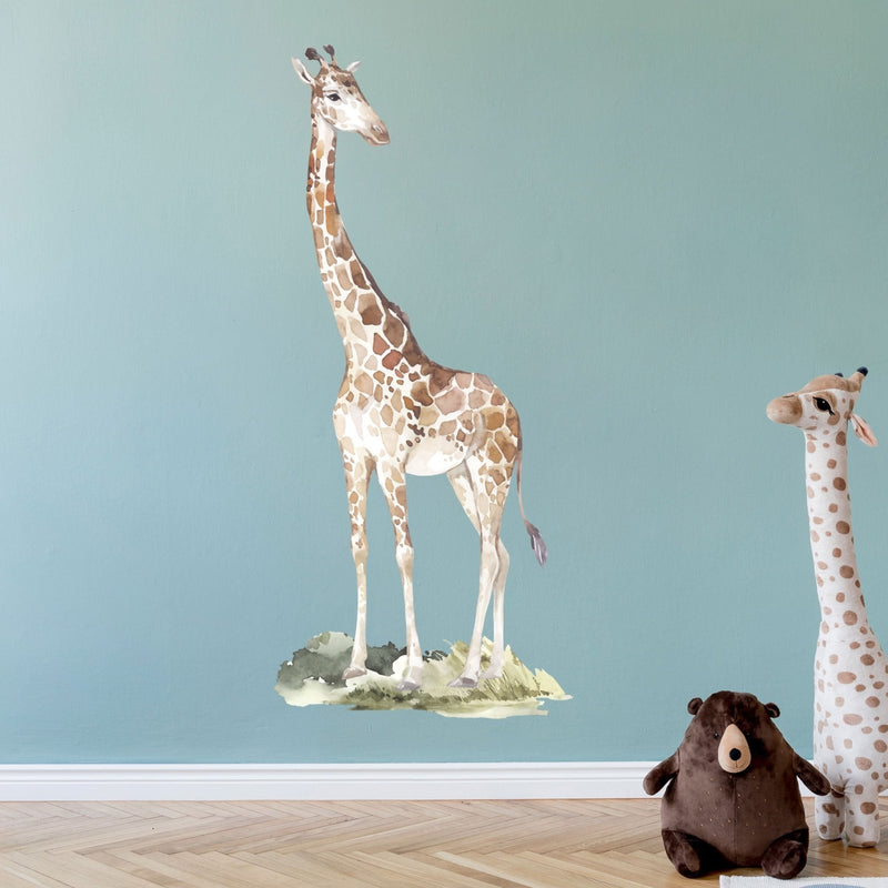Giraffe with plants Wall Sticker