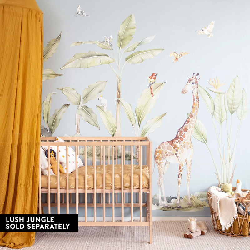Giraffe with plants Wall Sticker - Made of Sundays