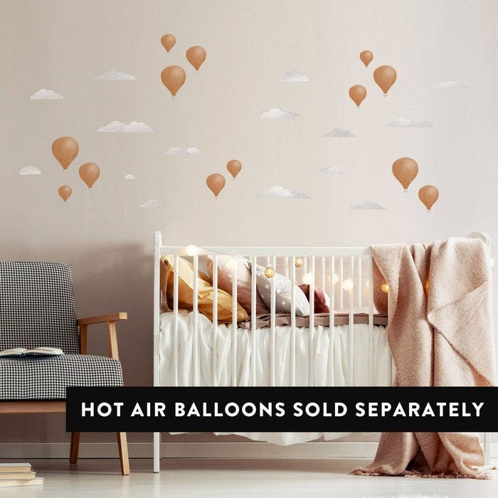 Gray or Blue Watercolour Clouds Wall Stickers