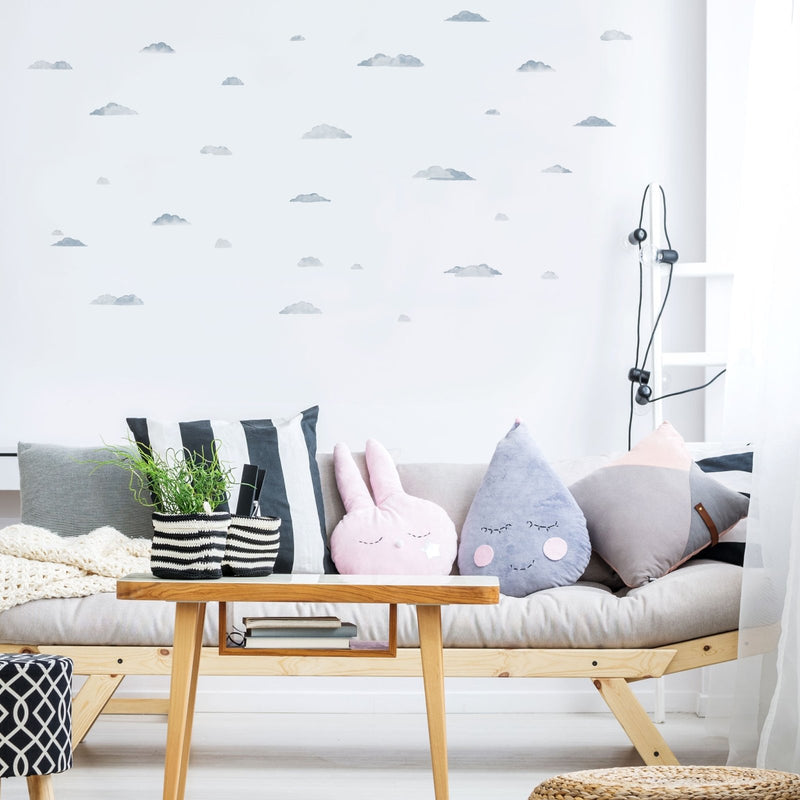 Watercolour Clouds Wall Stickers, wall decals by Made of Sundays