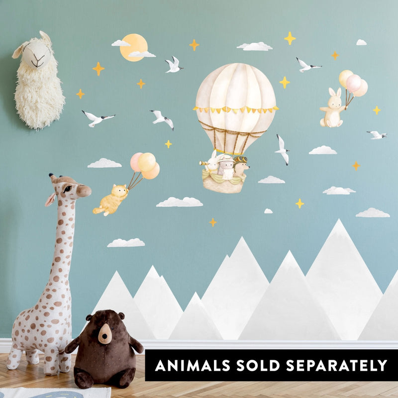 Små grå bergväggklistermärken