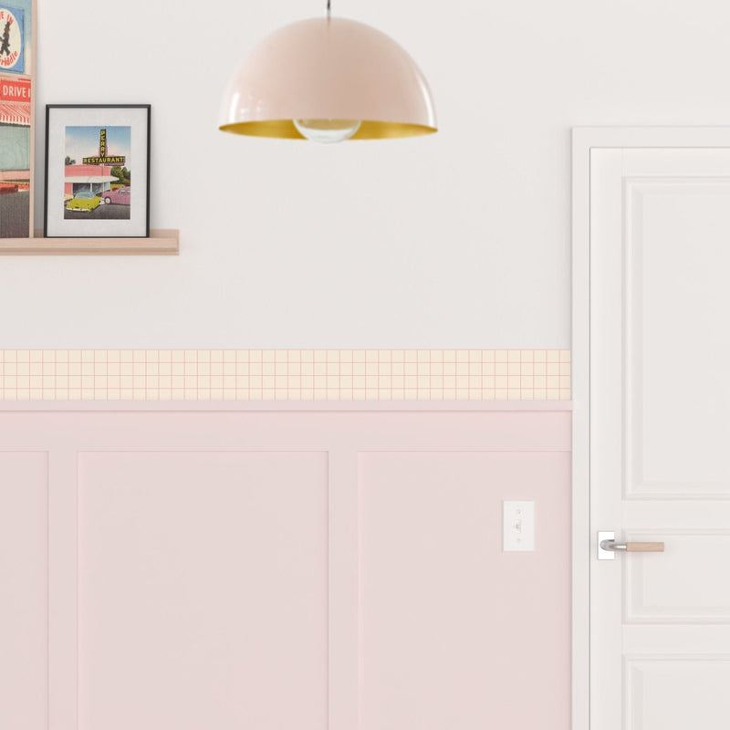 Grid Wallpaper Border - Peel & Stick Wallpapers by Made of Sundays