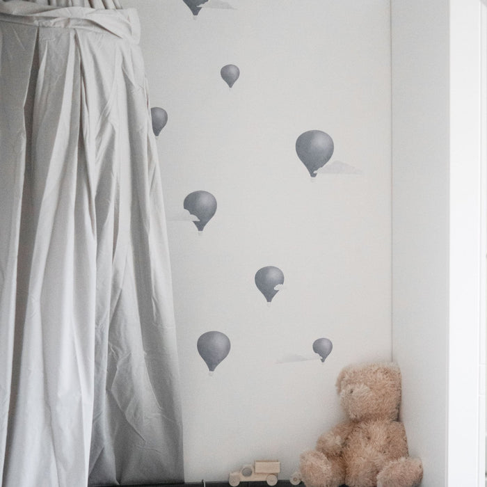 Hot Air Balloons and Clouds Wall Stickers