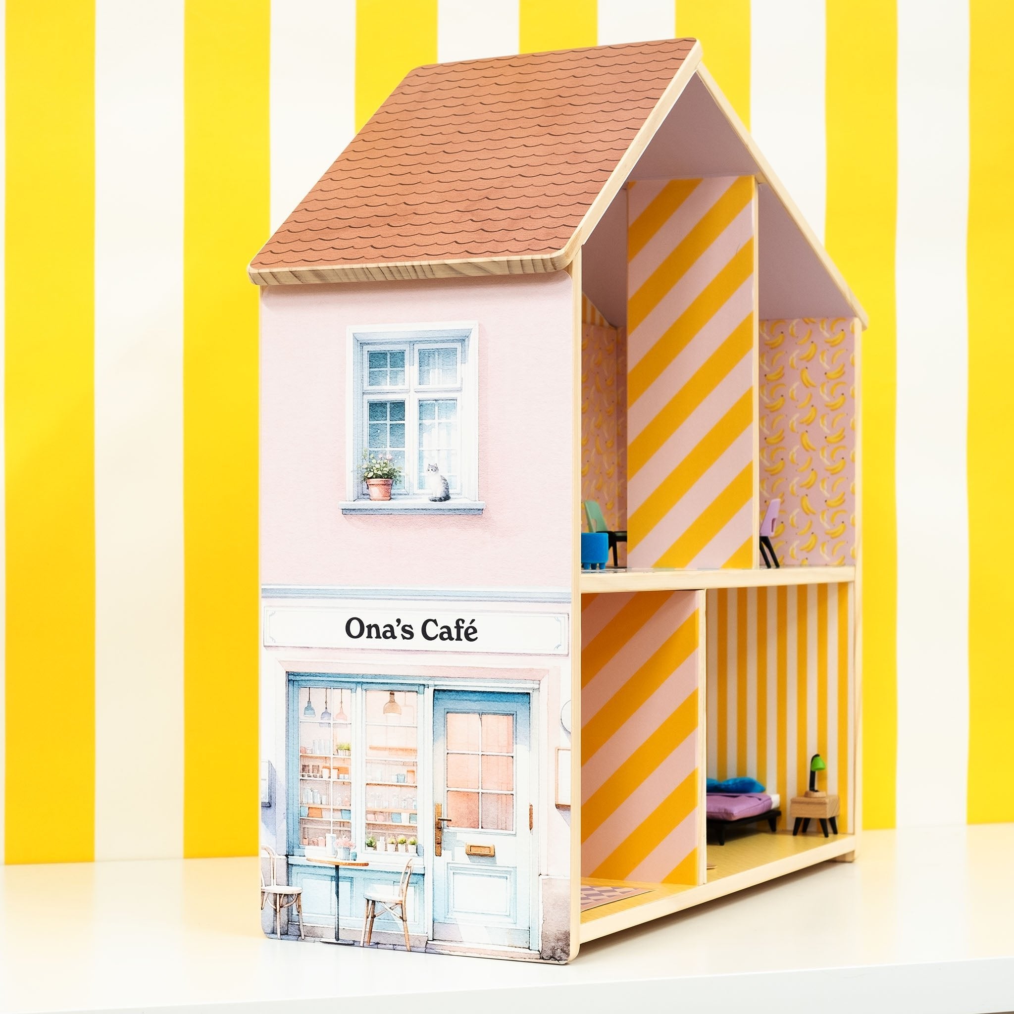 Peel & Stick Dollhouse Wallpaper for dollhouses, room boxes and