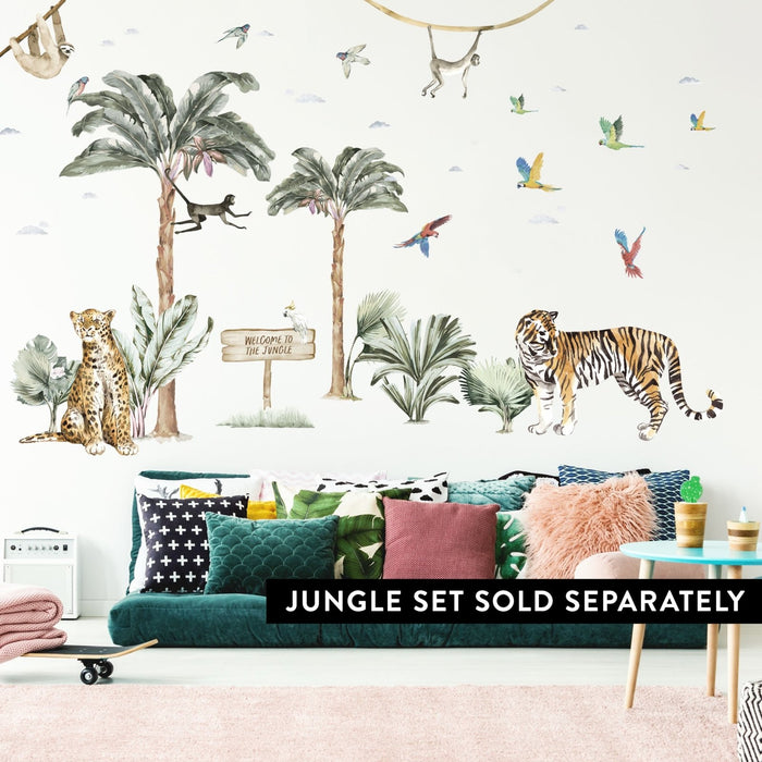 Personalisierter Wandaufkleber mit Dschungelschild