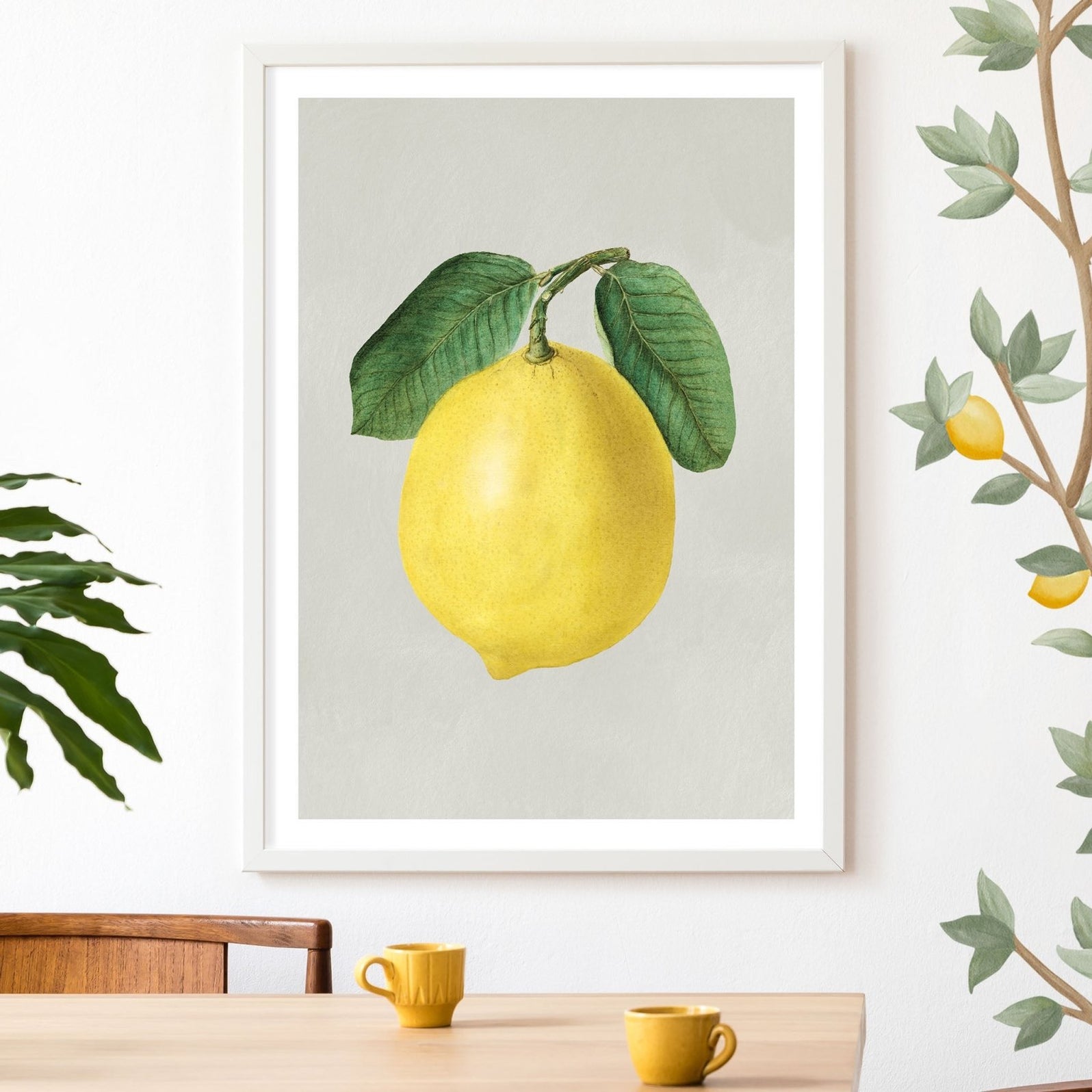 Beautiful botanical lemon poster - Made of Sundays
