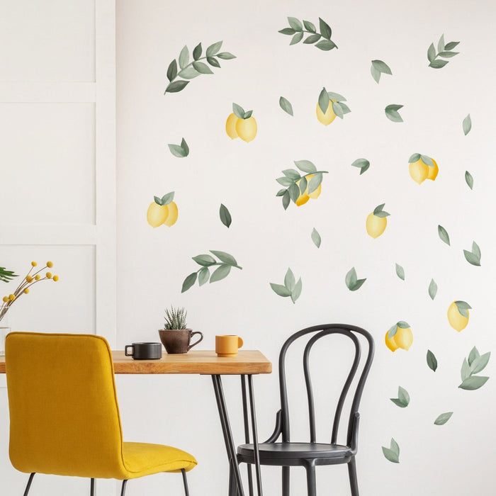 Adesivi murali limoni e foglie
