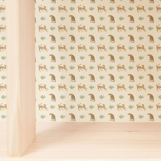 Leopards and Plants Dollhouse Wallpaper - Dollhouse Wallpapers by Made of Sundays