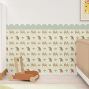 Leopards and Plants Wallpaper - Peel & Stick Wallpapers by Made of Sundays
