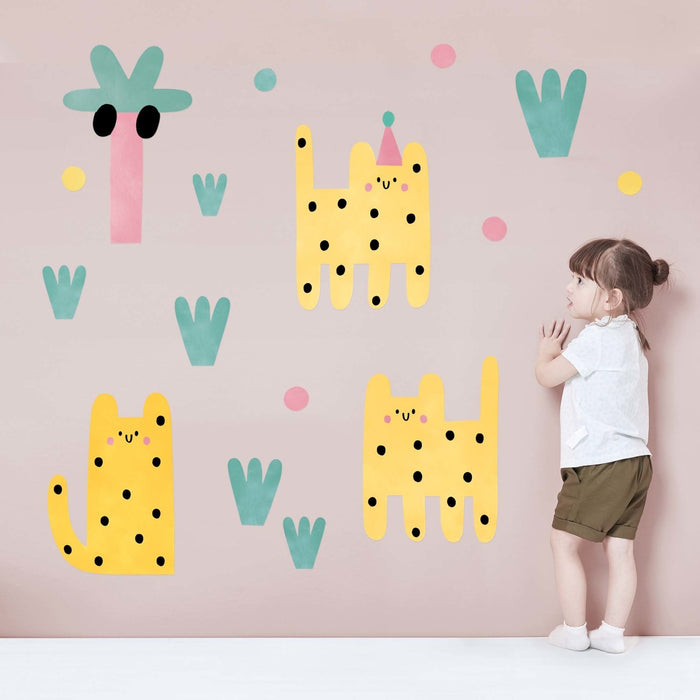 Leoparty Leopards and Plants Wall Stickers - Made of Sundays