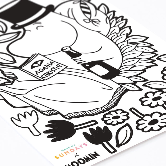 Papa Moomin B&W - Stickers muraux