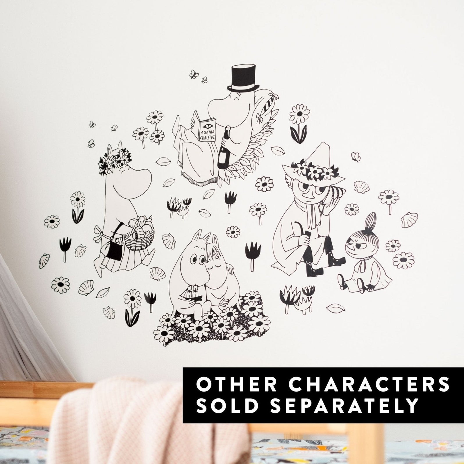 Moomintroll and Snorkmaiden wall sticker, Moomin decals for kids rooms ...