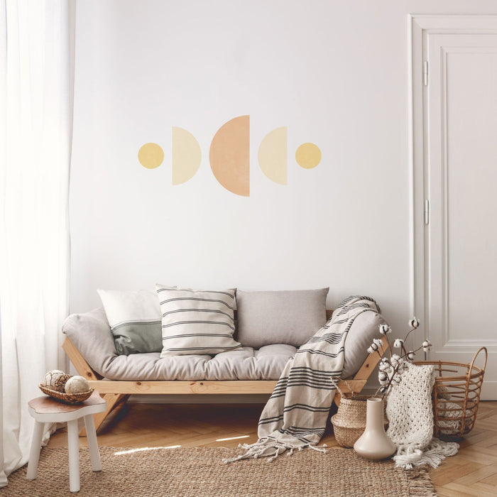 Moon Phases Abstract Wall Stickers, wall decals by Made of Sundays