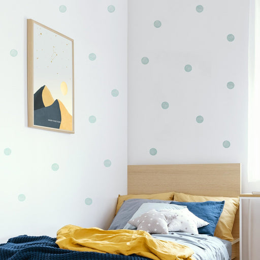Muted Blue Watercolour Polka Dot Wall Stickers, 6 cm, wall decals by Made of Sundays